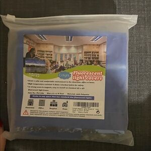 Blue Fluorescent Light Covers